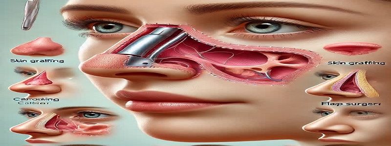 Nose regeneration after removing the tumor