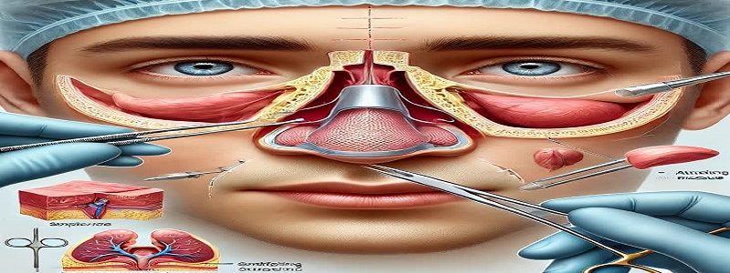 Reconstruction of the nose by using artificial or self -tissue