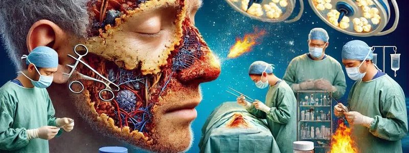 Nose regeneration in patients with burns